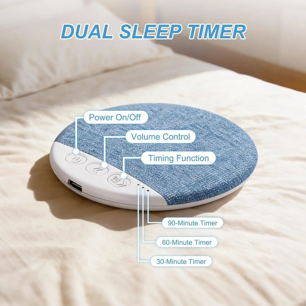 Haut-parleur d'oreiller Bluetooth à bruit blanc