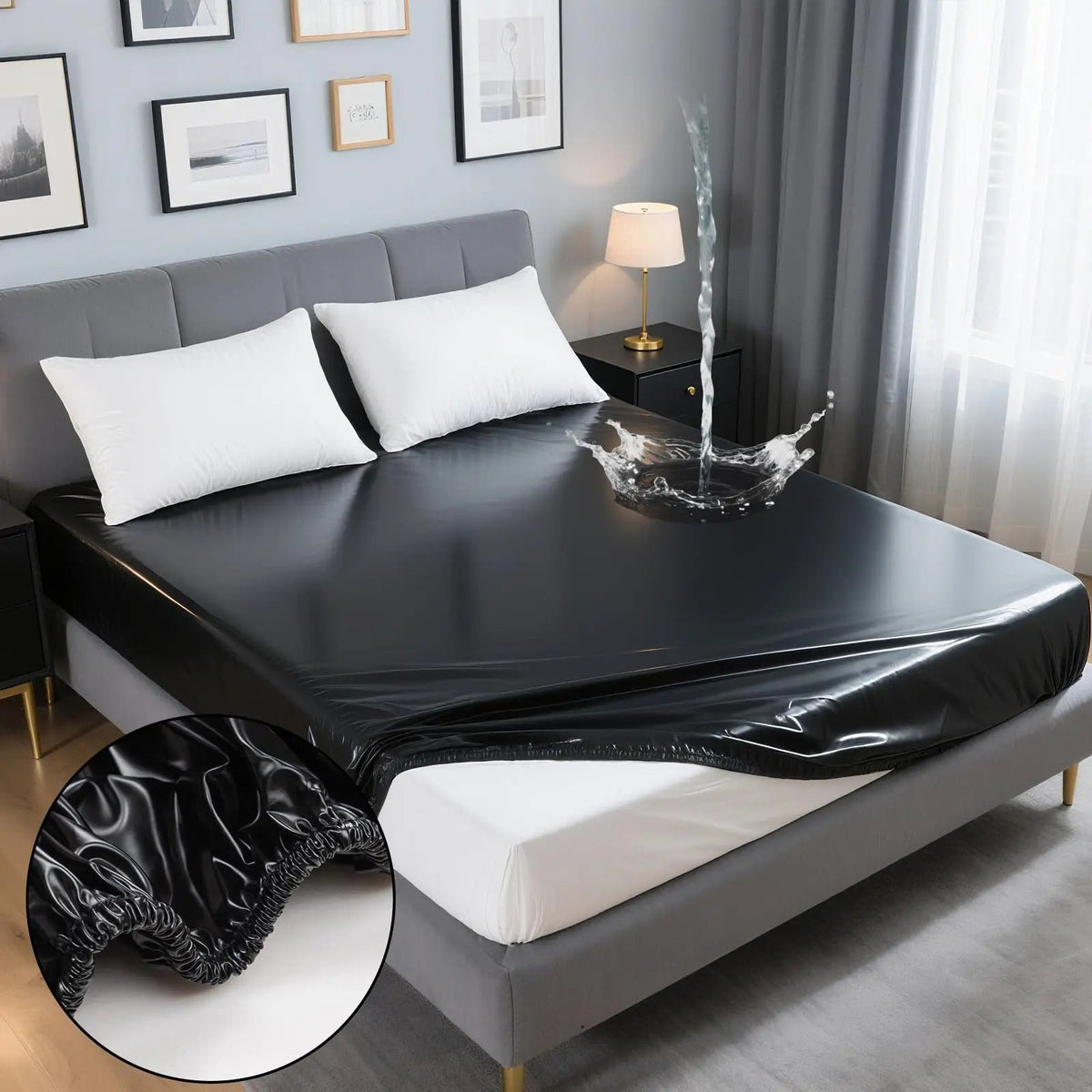 Waterproof PVC Protective Bed Sheet, 220 cm