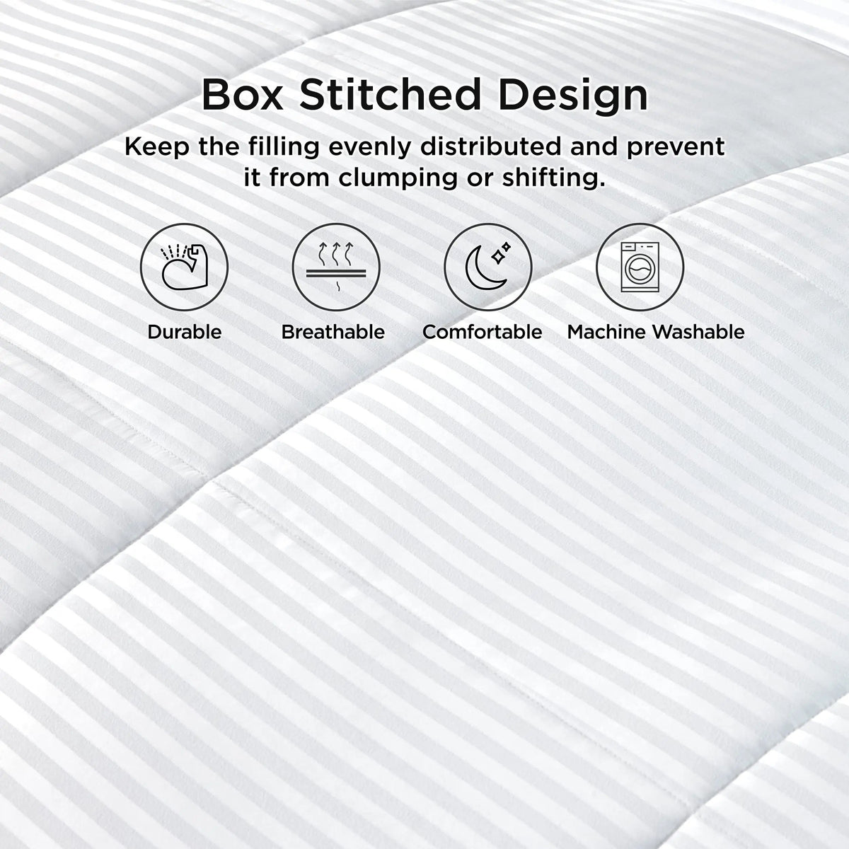 Lightweight Box-Stitched Duvet Insert, 150 GSM