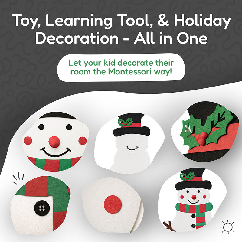 Felt Wall Snowman with 19 Accessories, Ages 1+