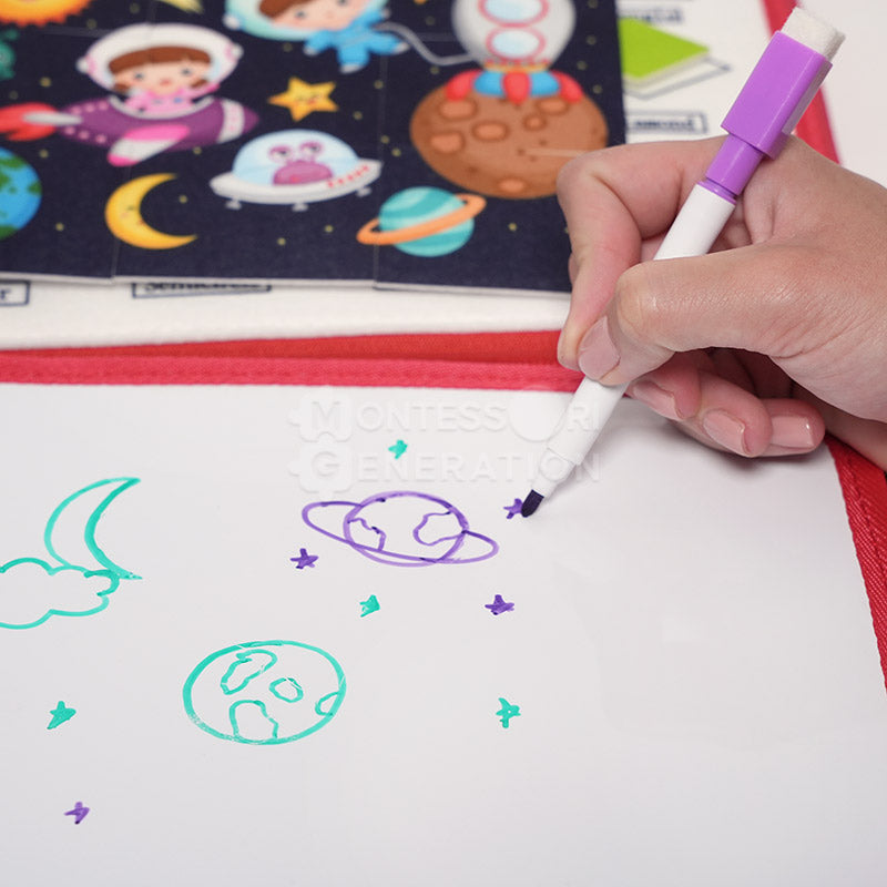 Felt Busy Book, 8 Interactive Pages, Ages 3+