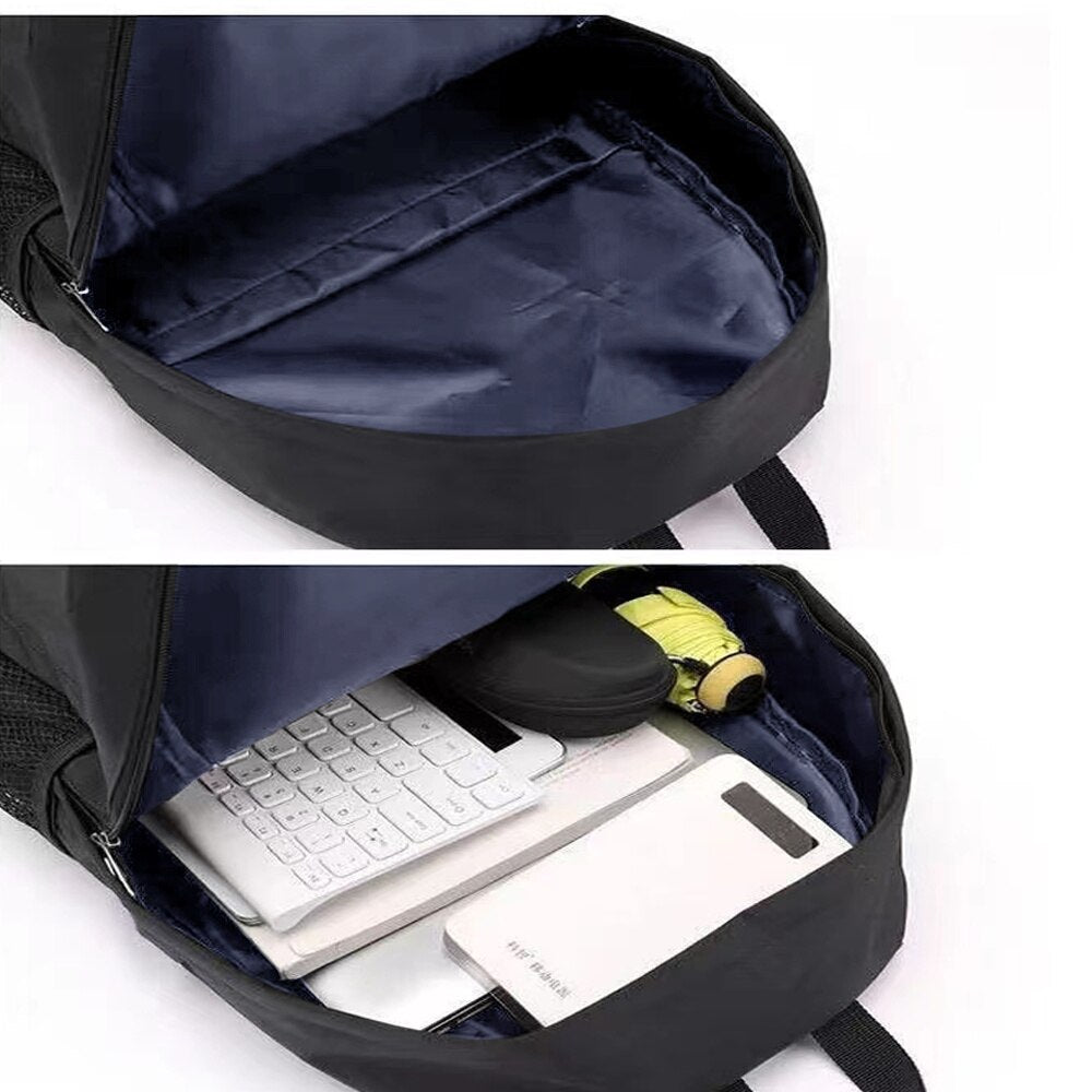 Sac à Dos Noir Minimaliste à Poche Zippée