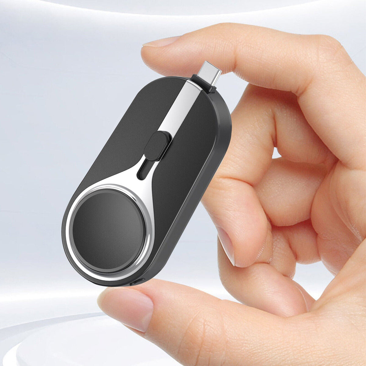 2000 mAh Keychain Power Bank with Carabiner
