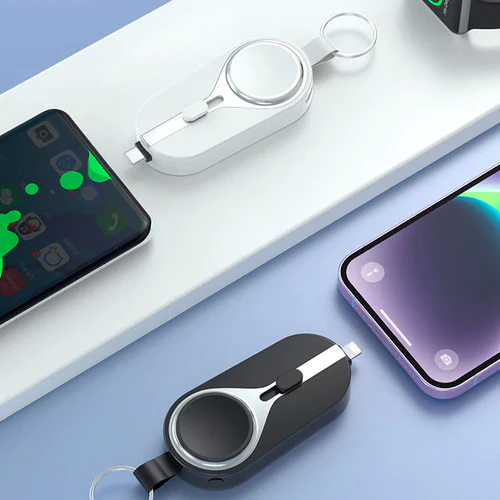 2000 mAh Keychain Power Bank with Carabiner