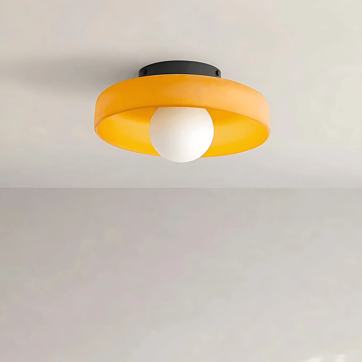 Applique ou plafonnier rond en verre brillant