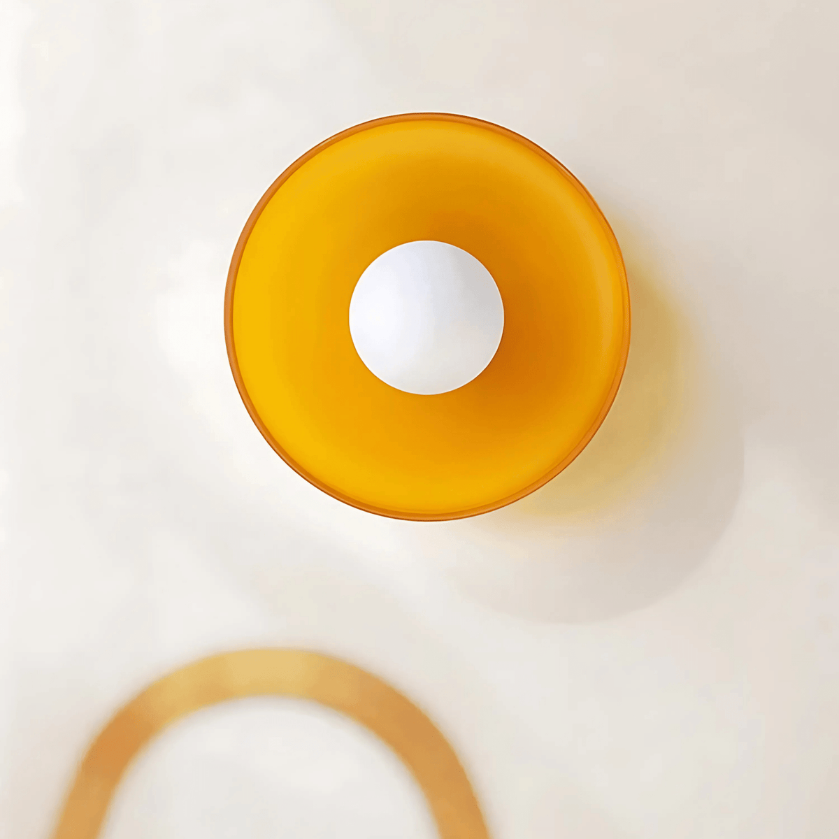 Applique ou plafonnier rond en verre brillant