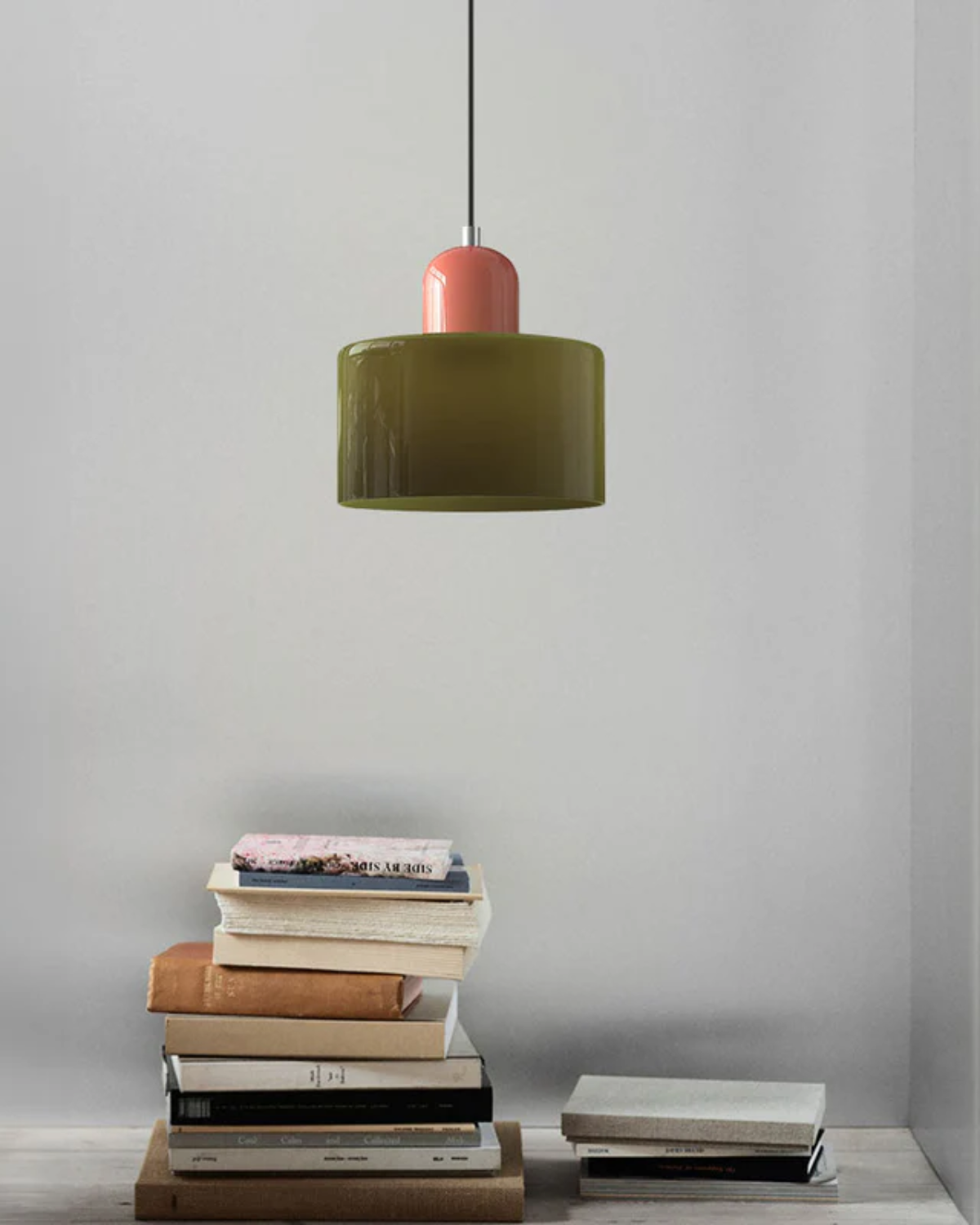 Petite suspension en verre coloré, 15 cm