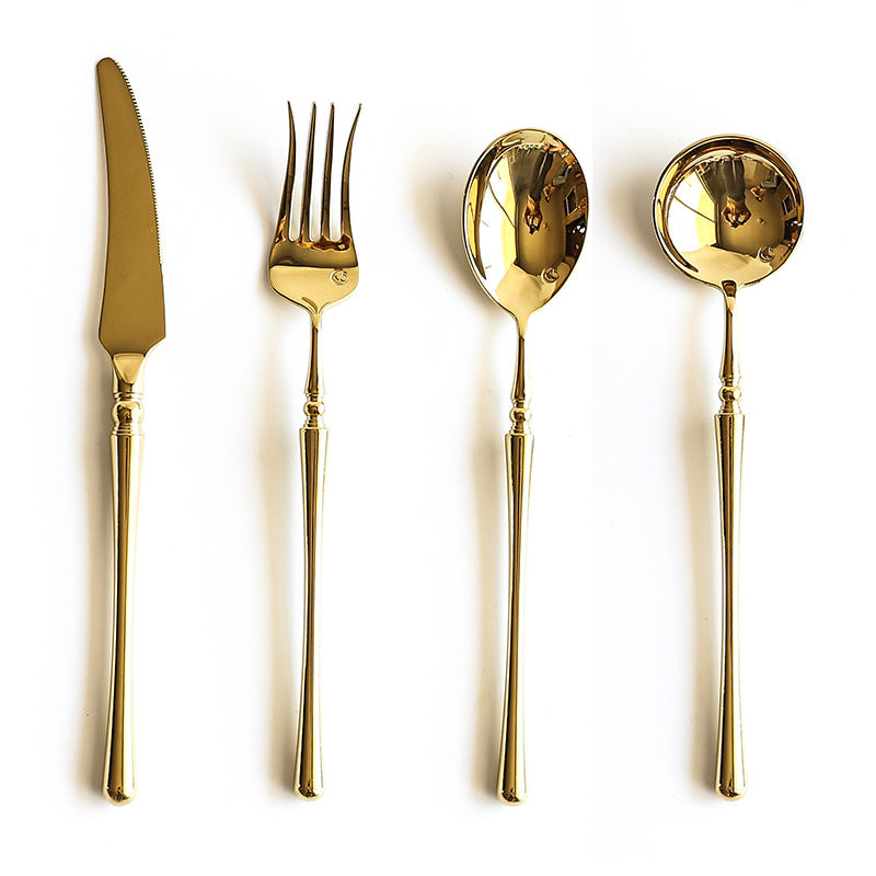 Gold Stainless Steel Cutlery Set 18/10, 20 to 60 Pieces