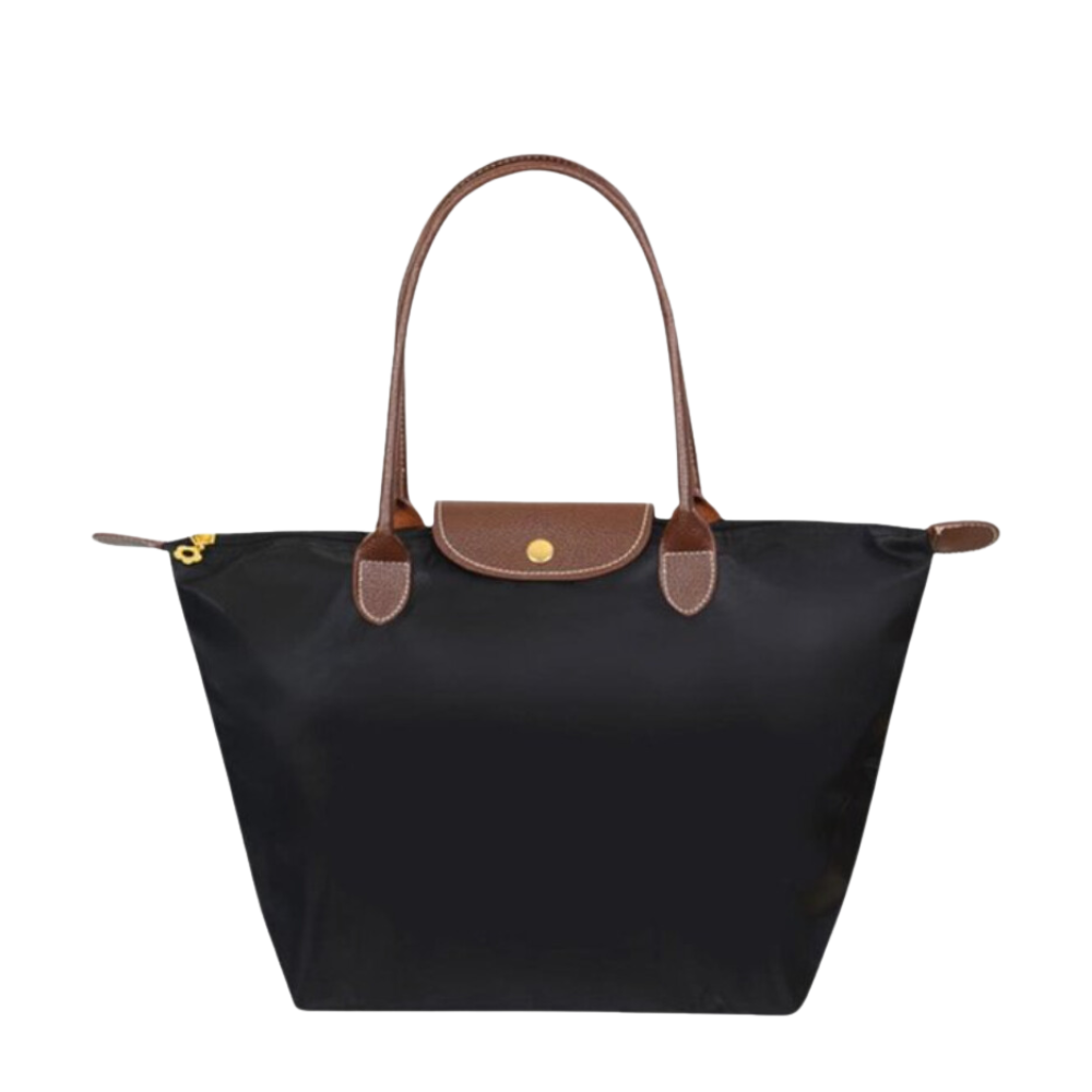 Sac cabas en nylon déperlant avec finitions en cuir