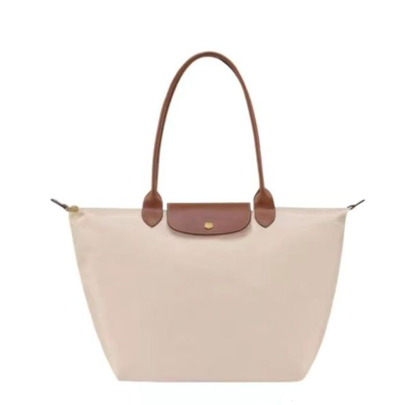 Sac cabas en nylon déperlant avec finitions en cuir