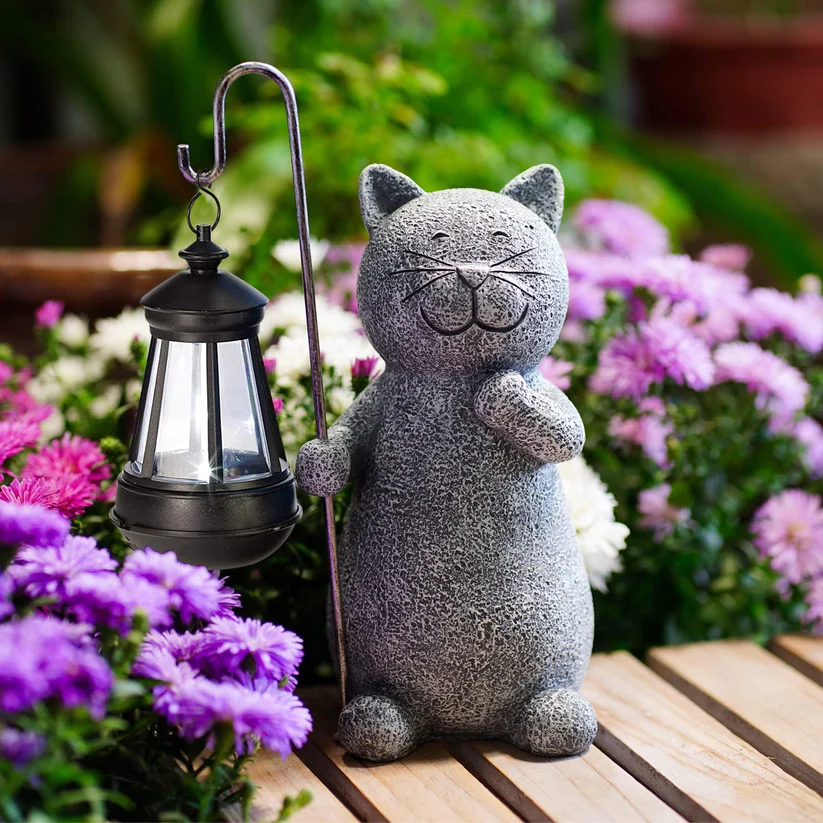 EnchantedKitty - Chat Décoratif de Jardin