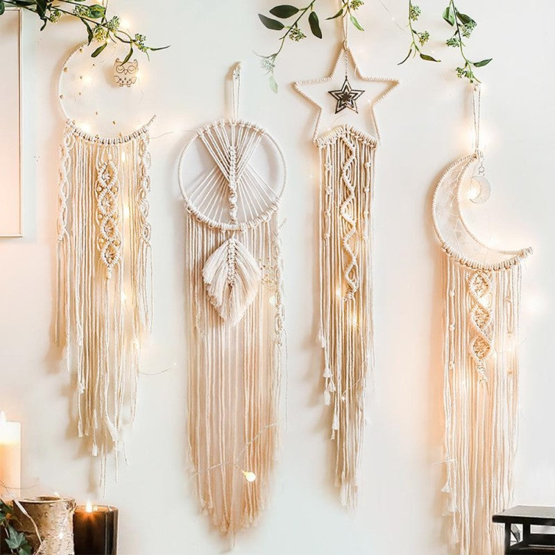 DreamWeaver Macramé - Décoration Murale Lumineuse