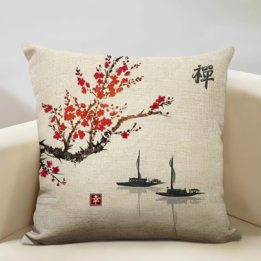 BeauRêve - Housse de Coussin Mont Fuji 45 x 45 cm