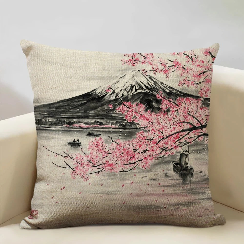 BeauRêve - Housse de Coussin Mont Fuji 45 x 45 cm