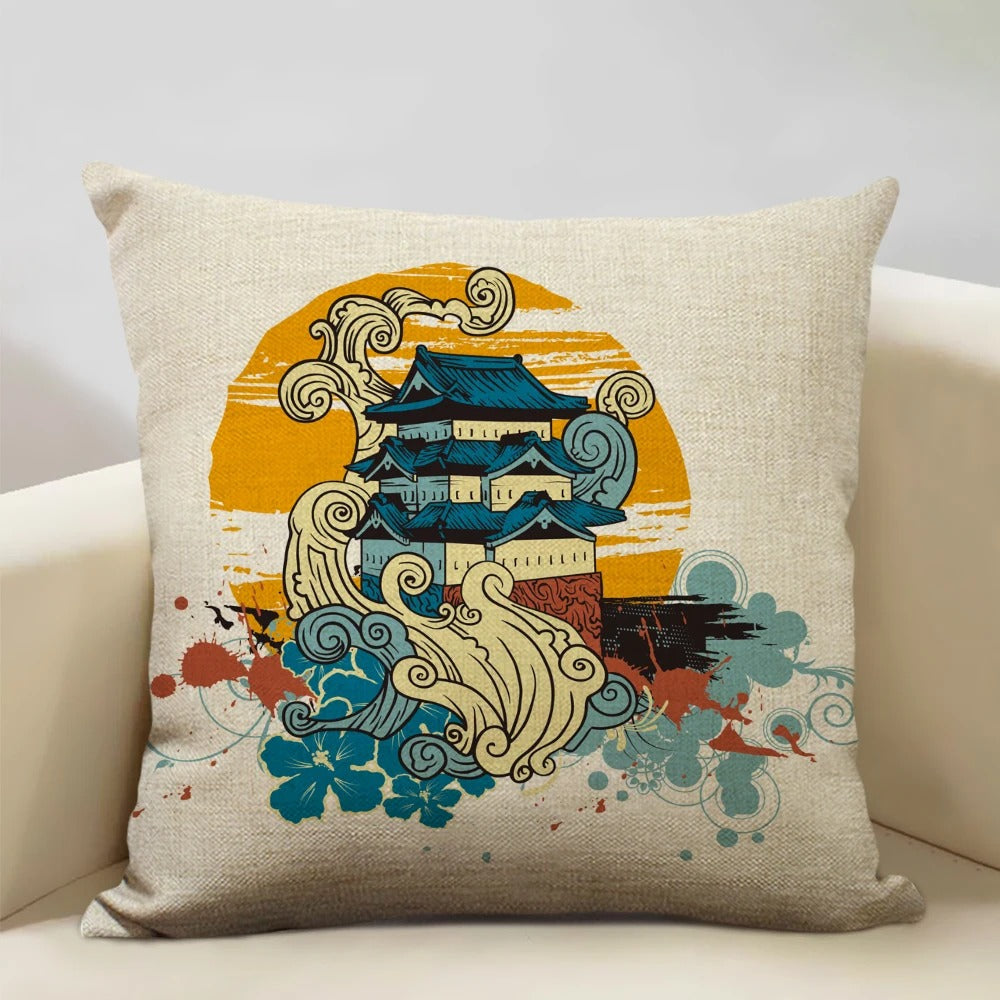BeauRêve - Housse de Coussin Mont Fuji 45 x 45 cm