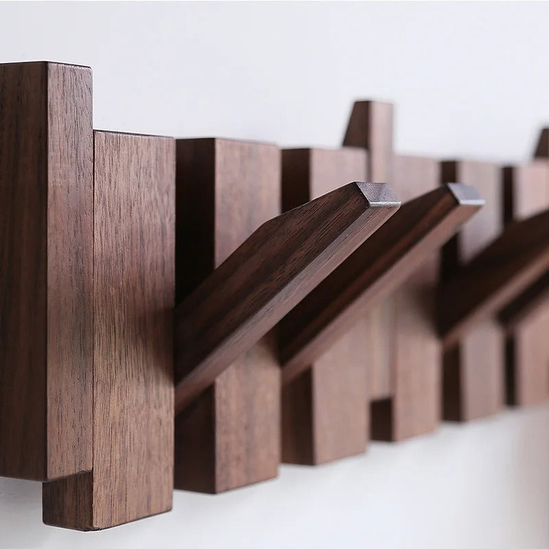 Portemanteau Mural en Bois Design Piano
