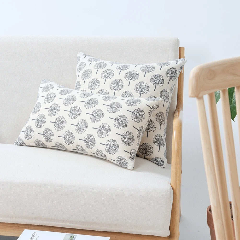 Seraphine - Housse de Coussin en Lin Imprimé