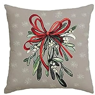 Housse de Coussin Sapin - Esprit Hiver en Coton Tissé
