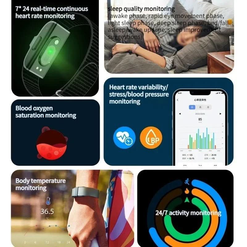 Venatex Bracelet Connecté IP68 Suivi Santé et Activité