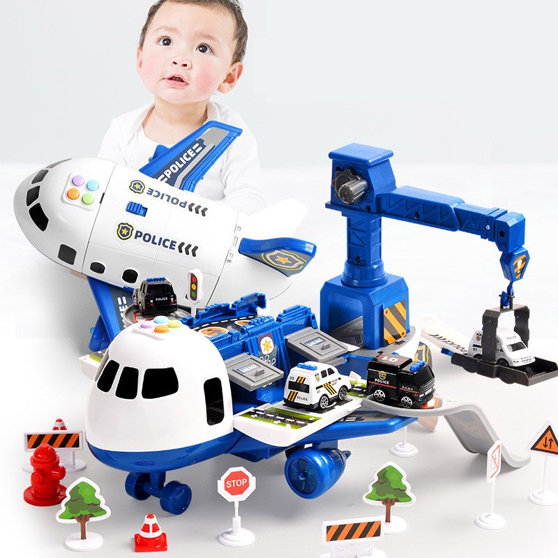 Kids' Airplane Playset, 20 Pieces with Vehicles