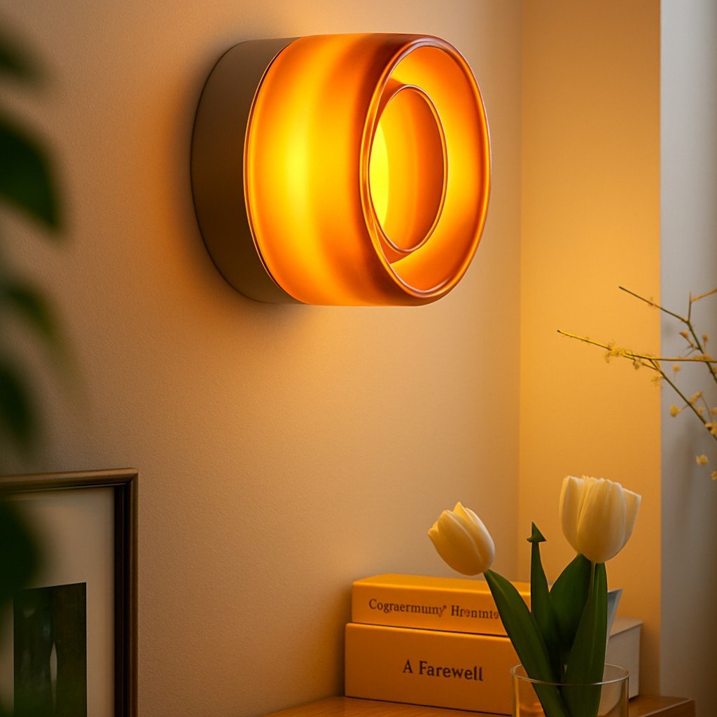 Applique LED murale en acrylique épais, effet gelée