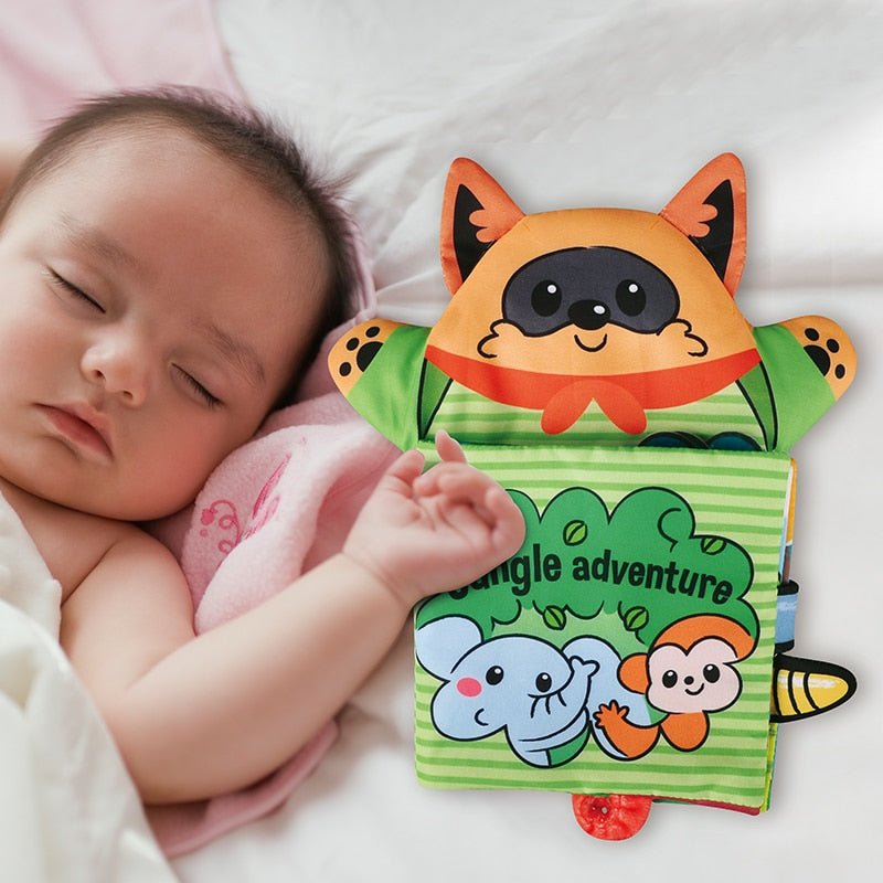 Livre en tissu d'éveil pour bébé, 29 cm