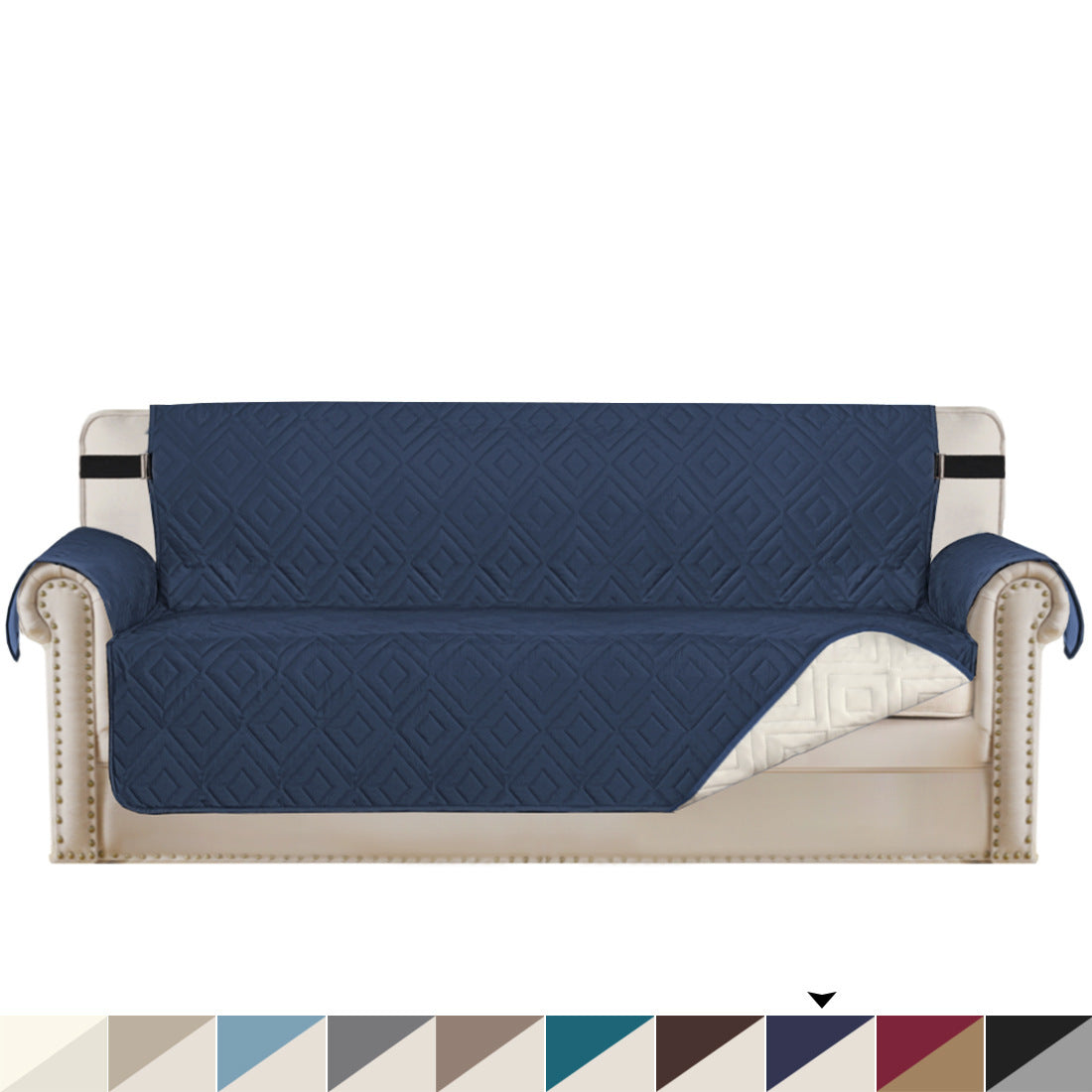 Housse de canapé matelassée réversible, 1 à 3 places