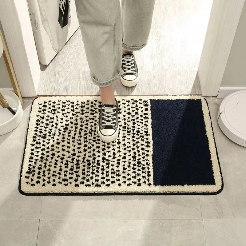 Tapis de bain abstrait nordique antidérapant