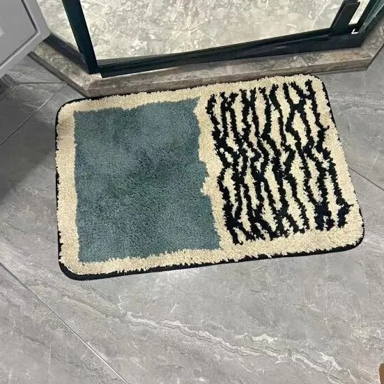 Tapis de bain abstrait nordique antidérapant