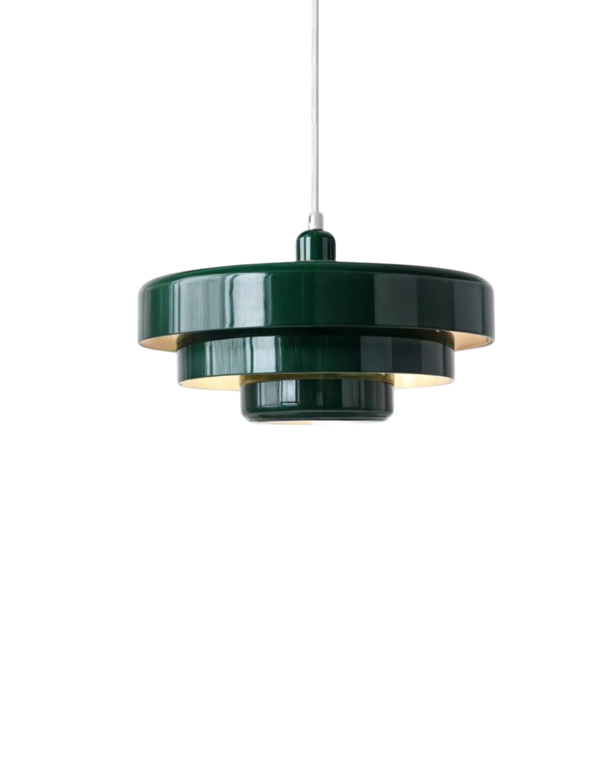 Suspension sculpturale étagée, lumière chaude