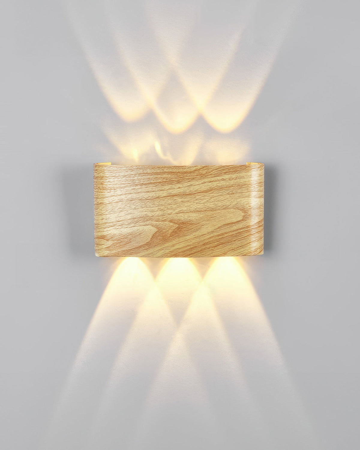 Wood-Effect Aluminium LED Wall Light, IP65
