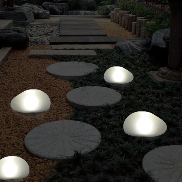 Galets LED Solaires Décoratifs pour Jardin