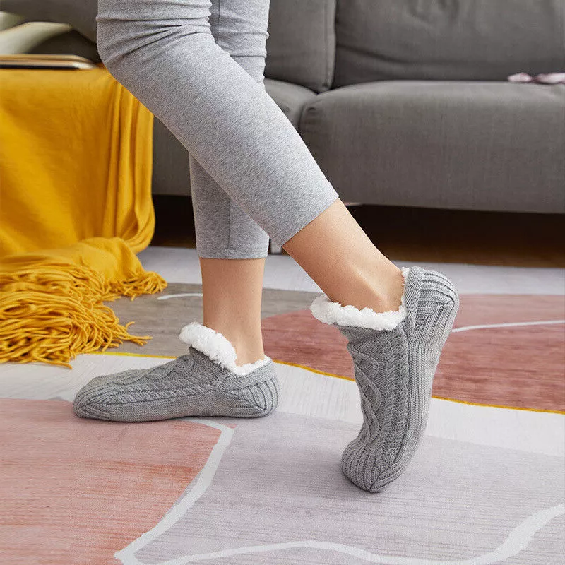 Chaussettes thermiques antiderapantes femme