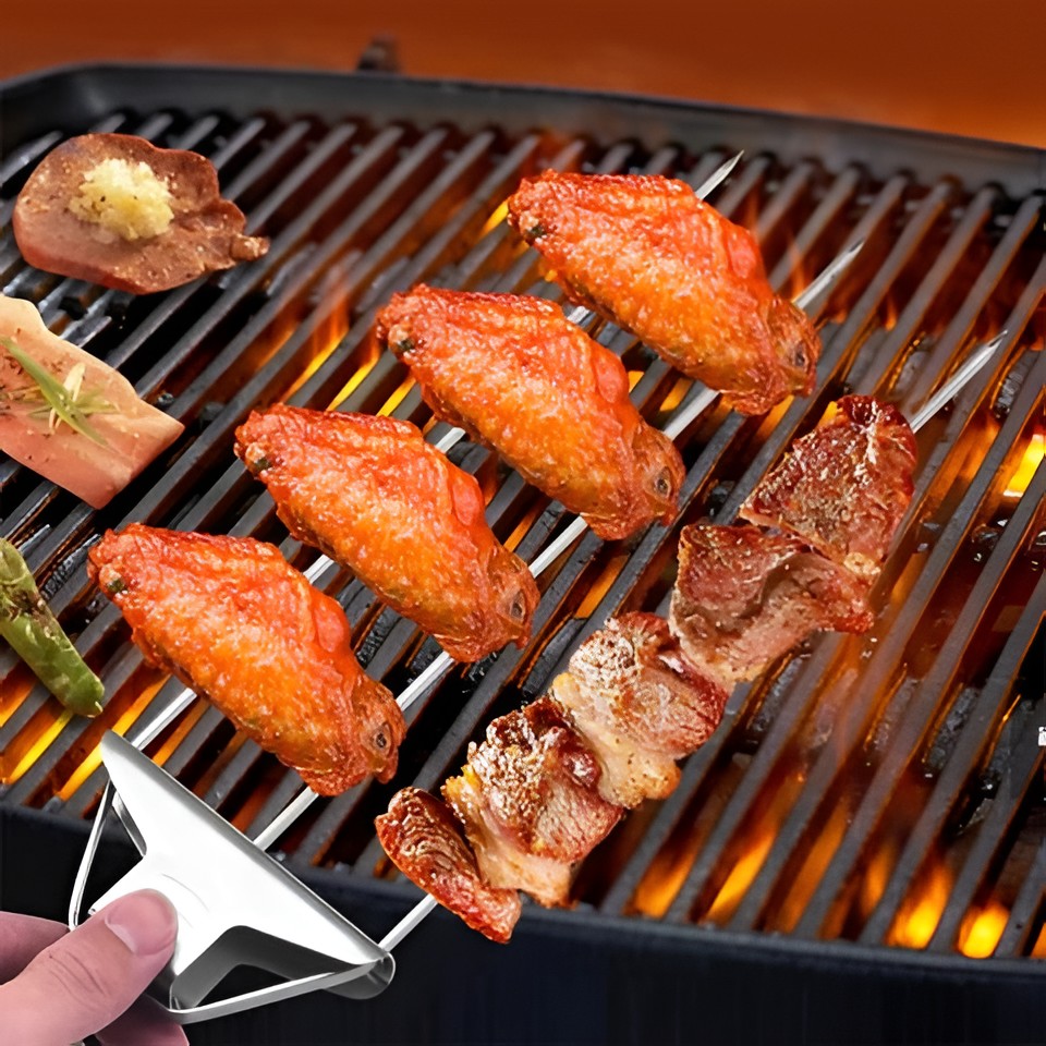 Three-Prong Barbecue Skewer Set