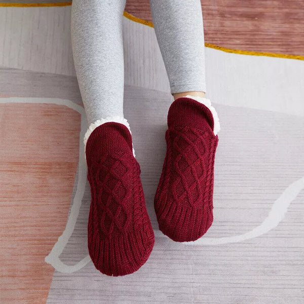 Chaussettes thermiques antiderapantes femme
