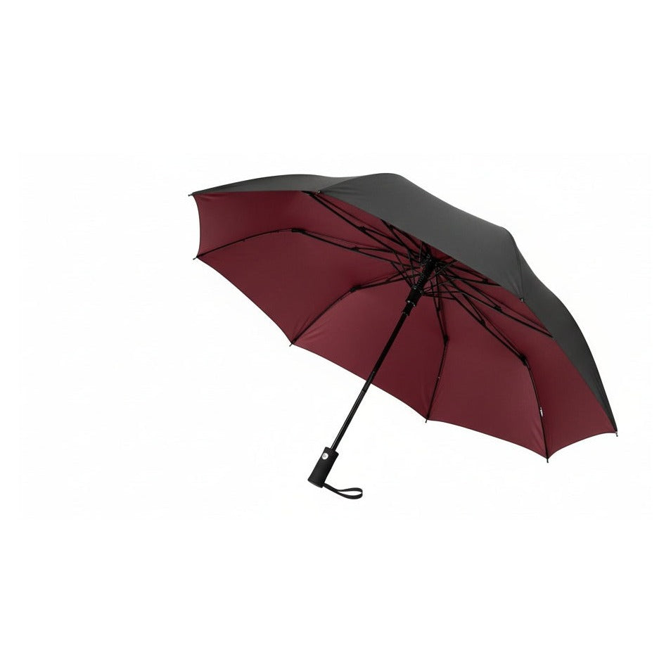 Parapluie pliant rouge foncé