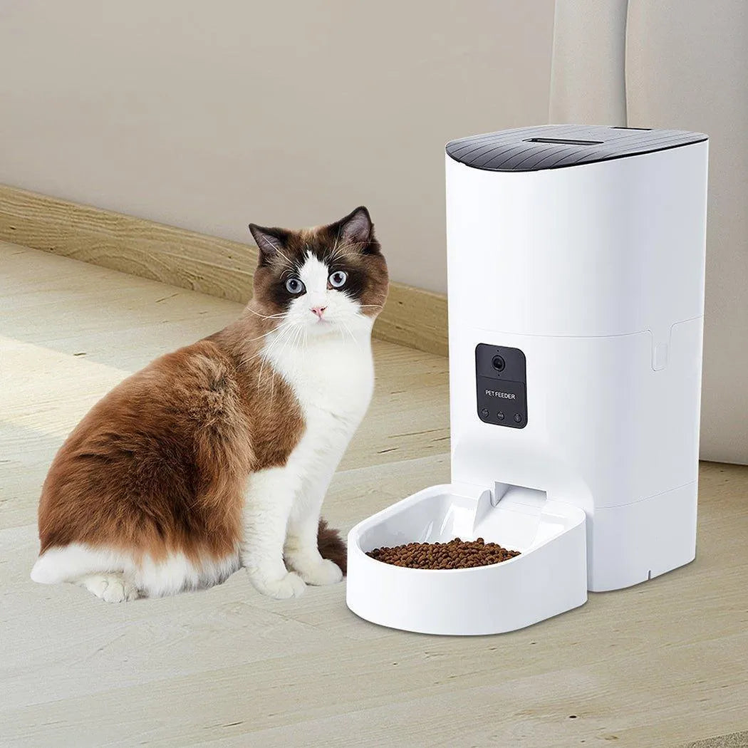Distributeur de croquettes connecté avec caméra, 6 L