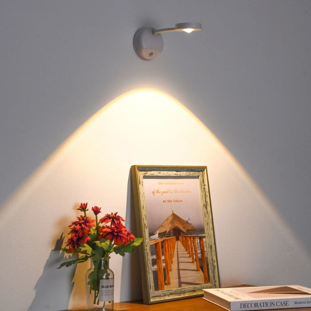 Spot LED sans fil à détecteur, rotation 360°