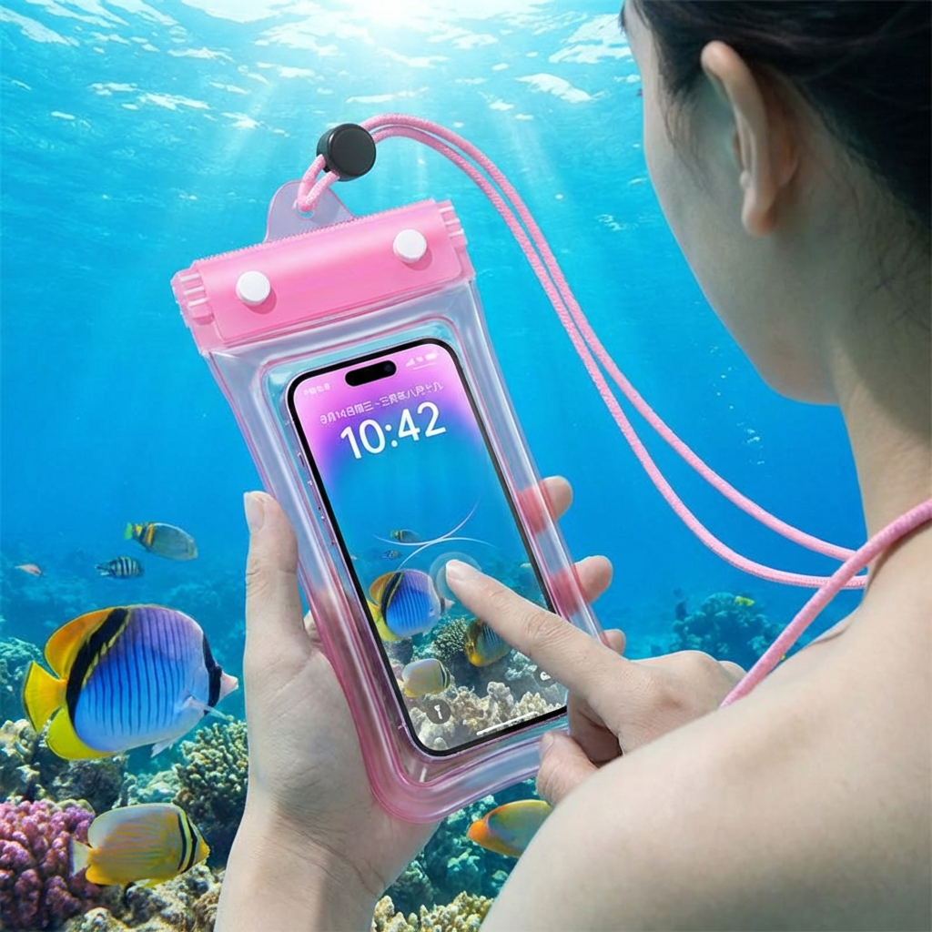 Clear Waterproof Phone Pouch with Shoulder Strap