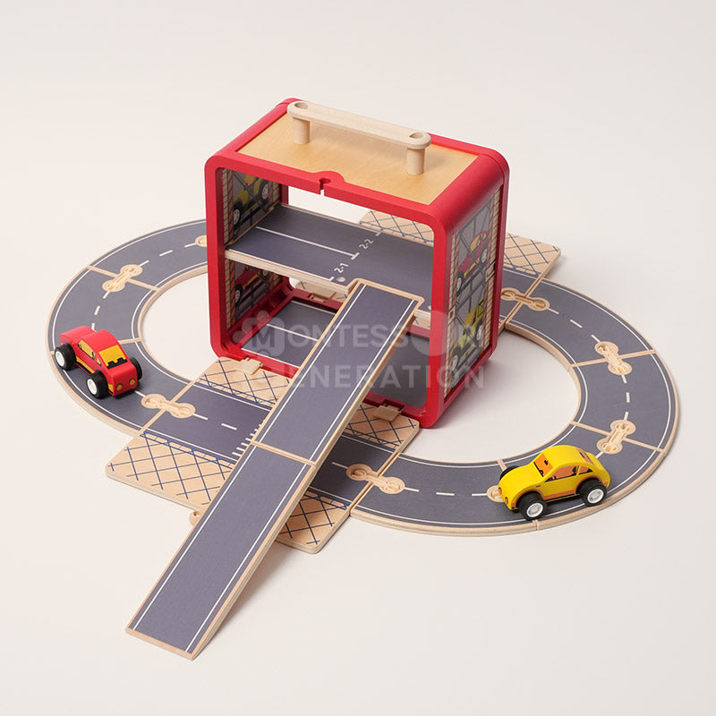 Wooden Track Building Kit: Station, Garage or Airport