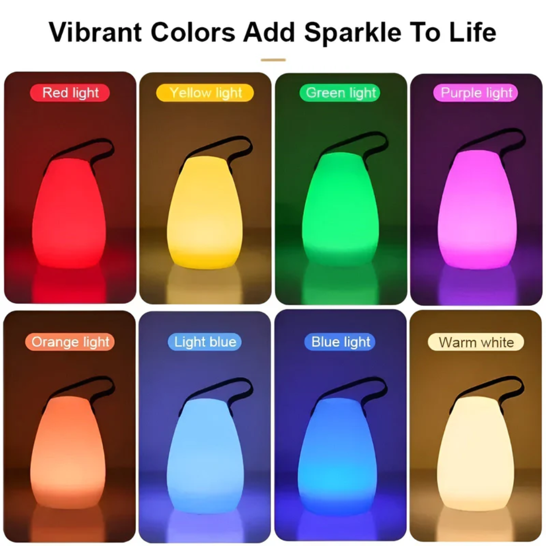 Lampe de table portable sans fil, 16 couleurs