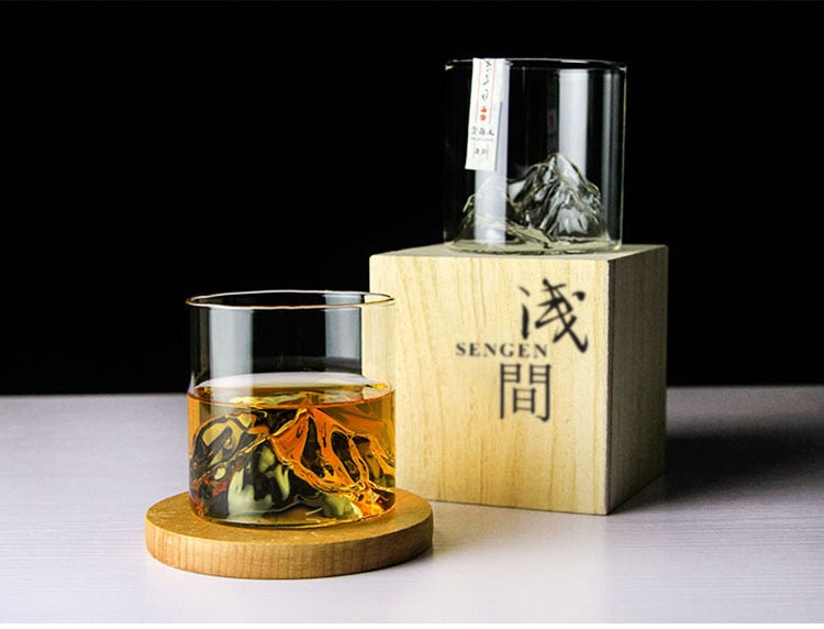 Verre à whisky en cristal, design japonais
