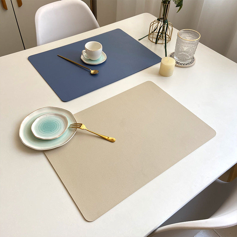 Rectangle Waterproof Faux Leather Placemat
