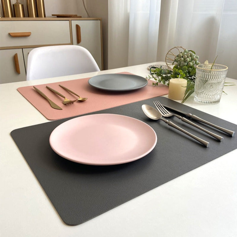 Rectangle Waterproof Faux Leather Placemat