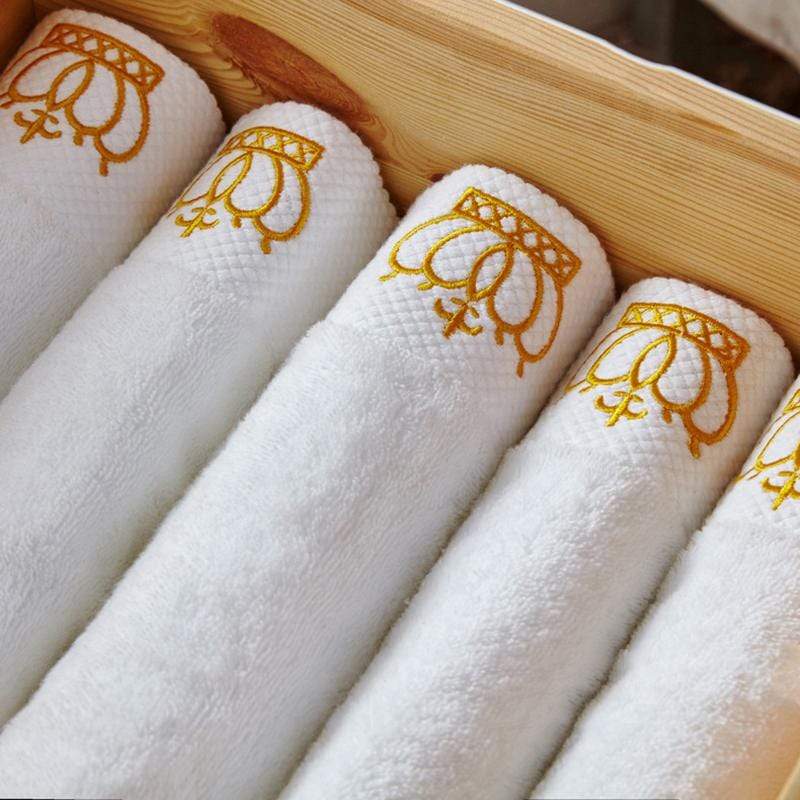 Egyptian Cotton Bath Towel with Embroidered Crown