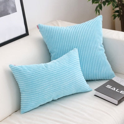 Housse de coussin en velours côtelé, 26 couleurs