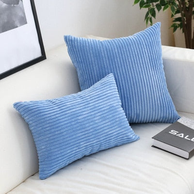 Housse de coussin en velours côtelé, 26 couleurs