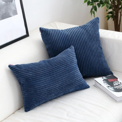 Housse de coussin en velours côtelé, 26 couleurs