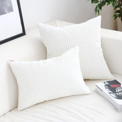 Housse de coussin en velours côtelé, 26 couleurs