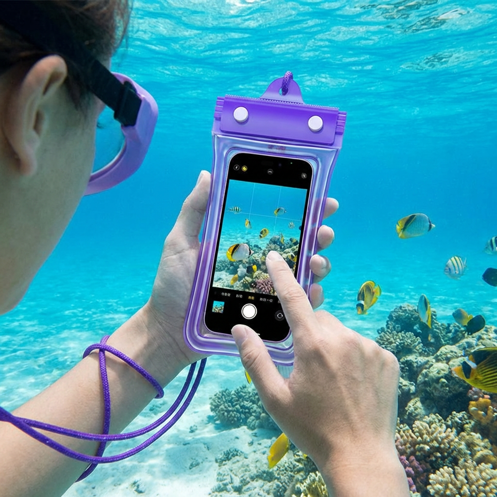 Clear Waterproof Phone Pouch with Shoulder Strap